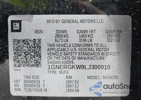 1GNERGKW9LJ300910